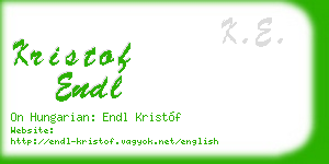 kristof endl business card